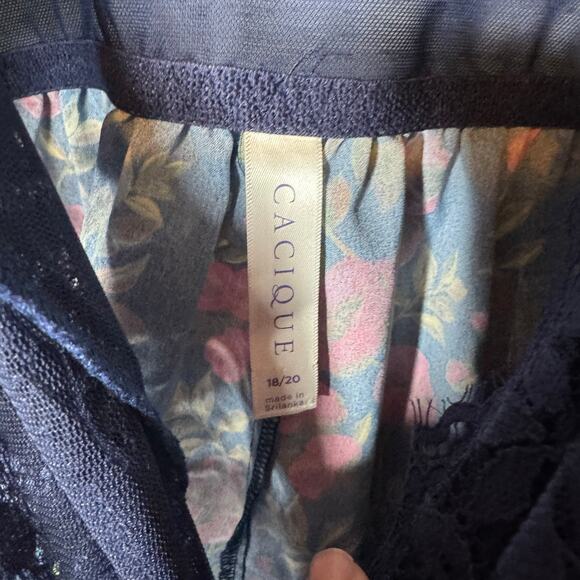 Cacique Floral Chemise Slip Nightgown - Size 18/20 - Picture 2 of 3